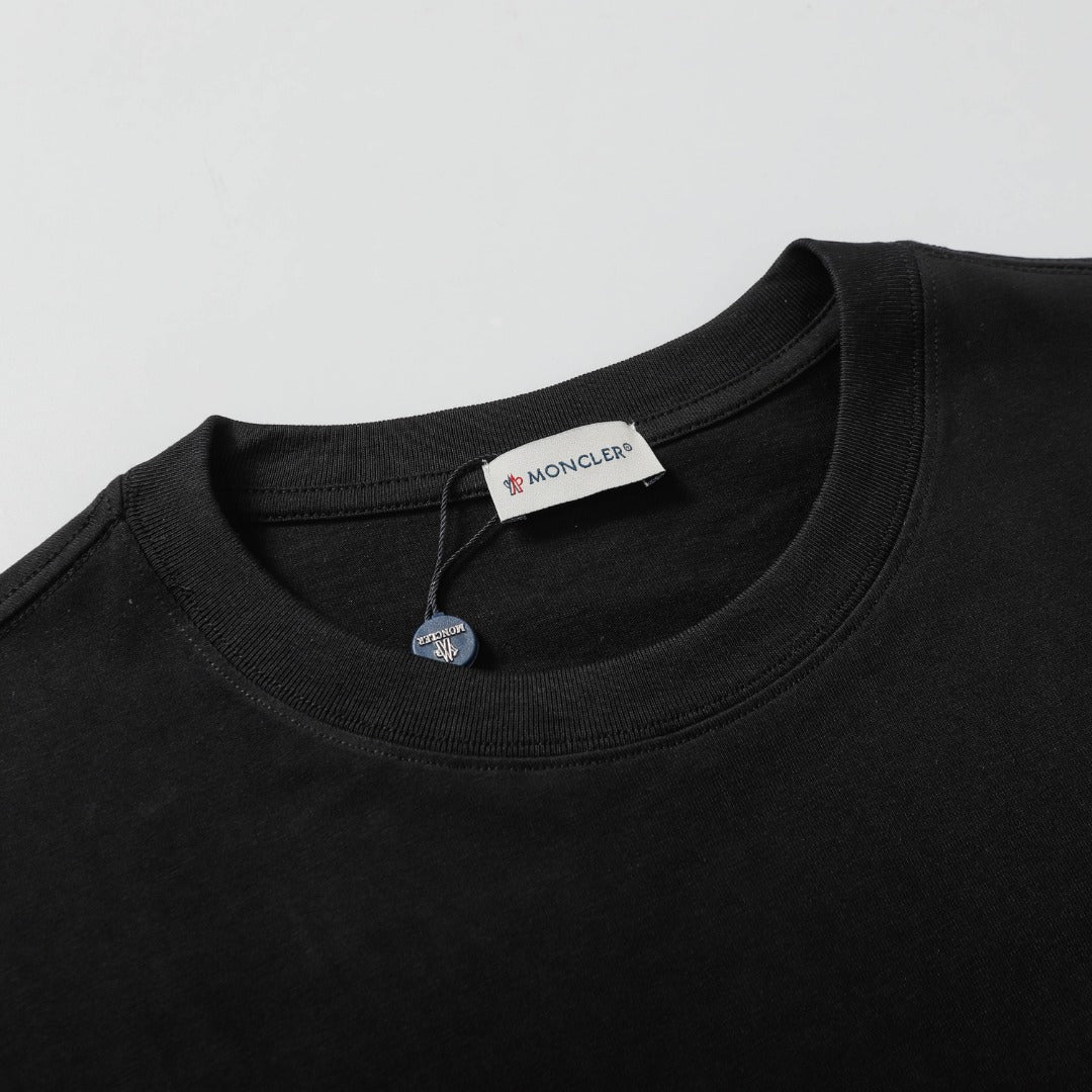 Moncler Black/White Cotton T-shirt