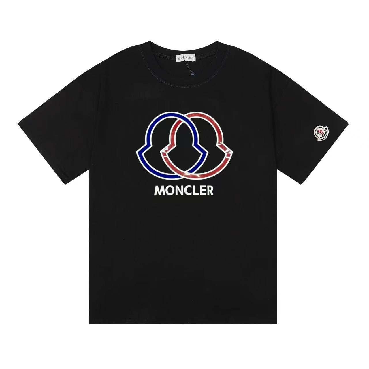 Moncler Black Cotton T-shirt