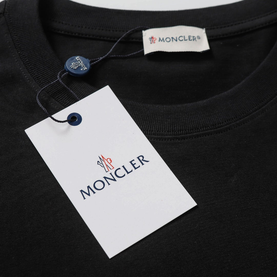 Moncler Black Cotton T-shirt