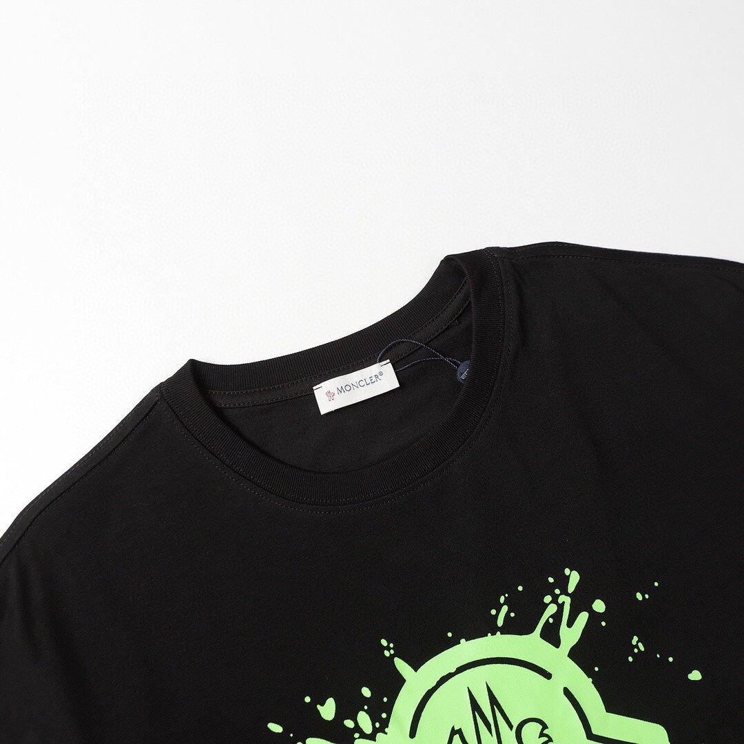 Moncler Black/White Cotton T-shirt