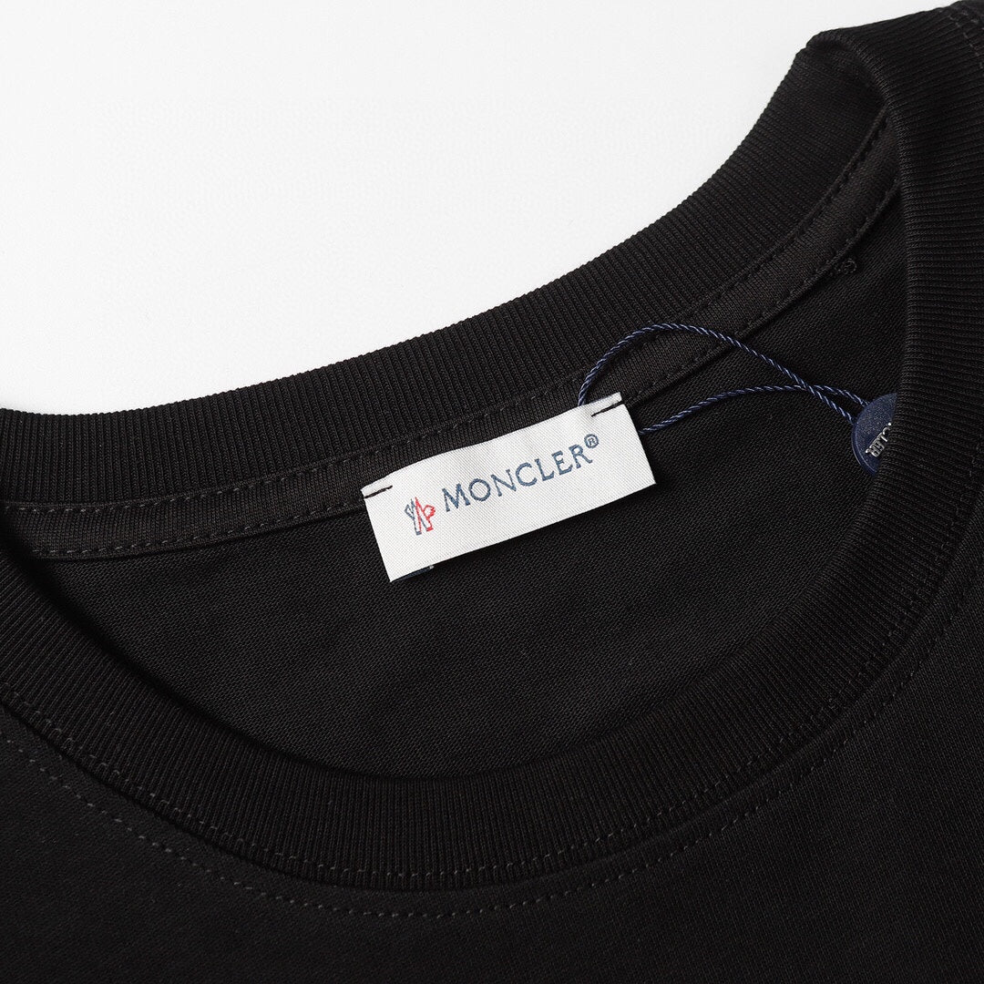 Moncler Black/White Cotton T-shirt