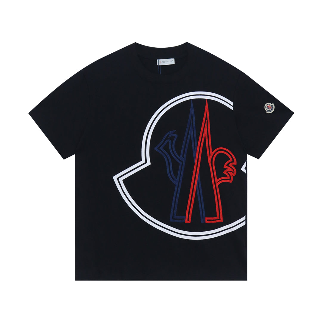Moncler Black/White Cotton T-shirt