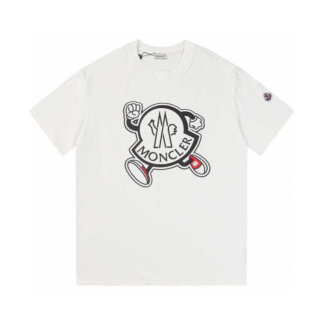 Moncler Black/White Cotton T-shirt