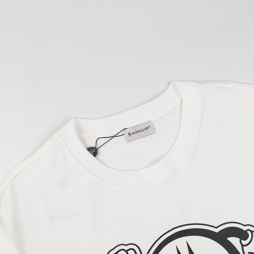 Moncler Black/White Cotton T-shirt