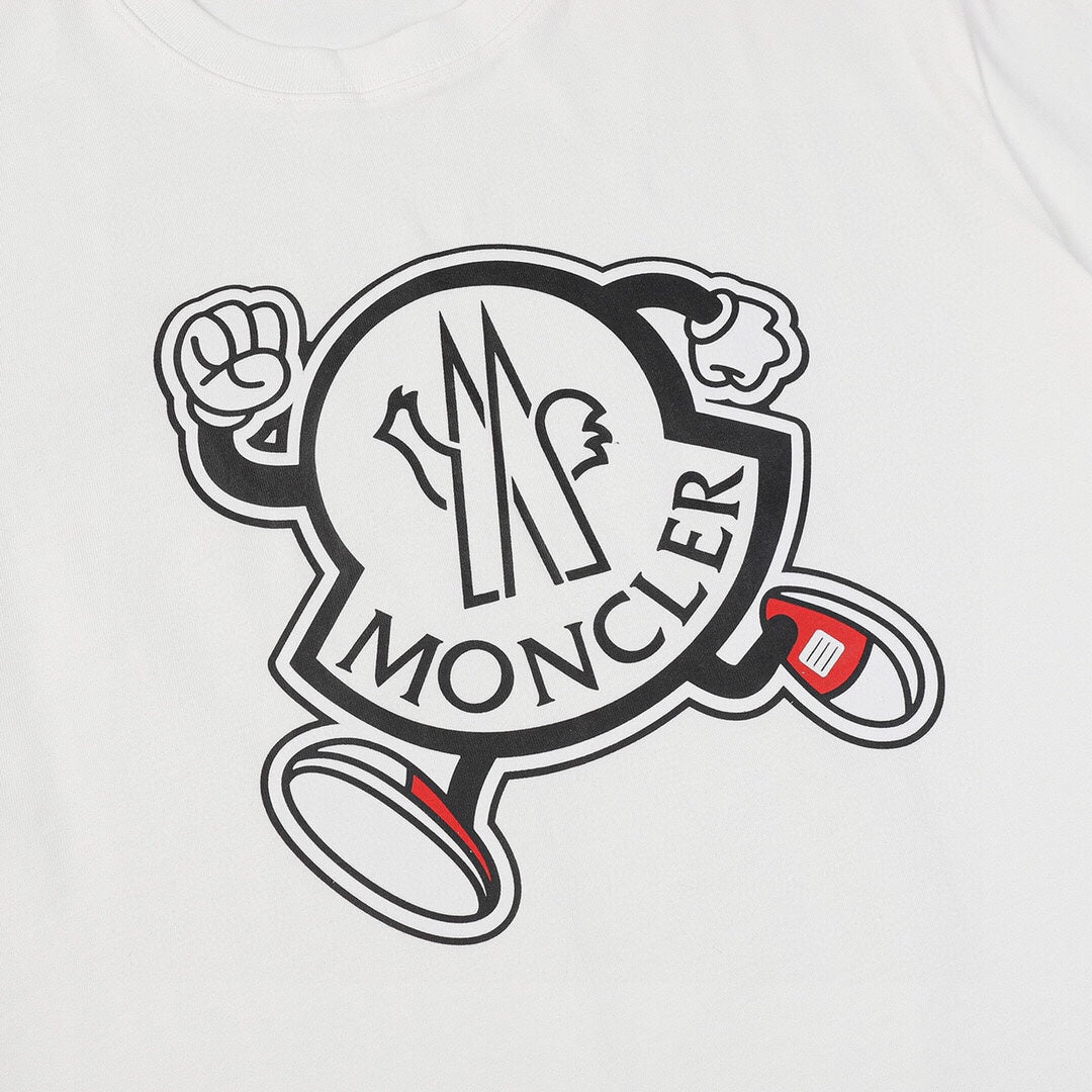 Moncler Black/White Cotton T-shirt