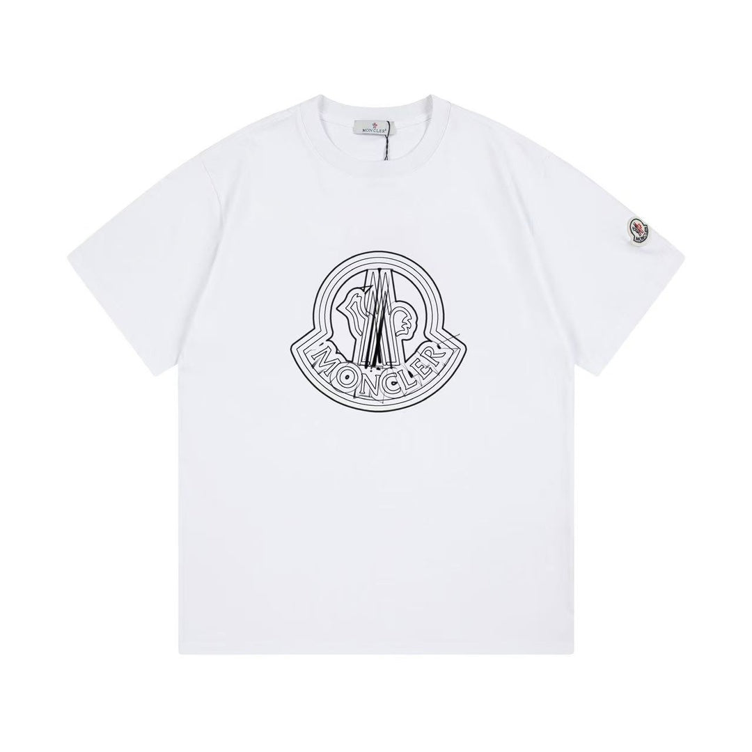 Moncler Black/White Cotton T-shirt