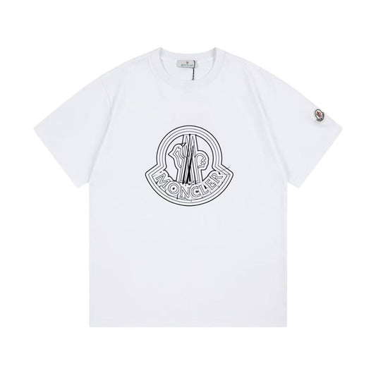 Moncler Black/White Cotton T-shirt