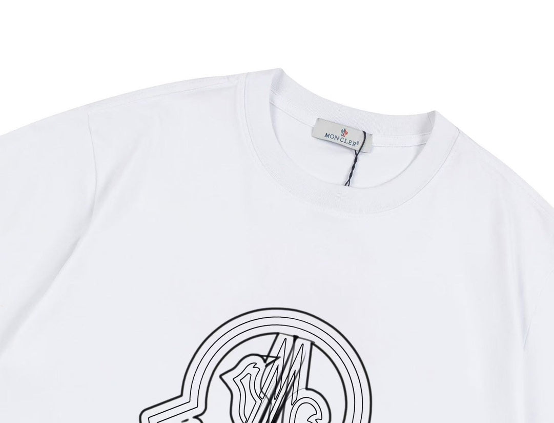Moncler Black/White Cotton T-shirt