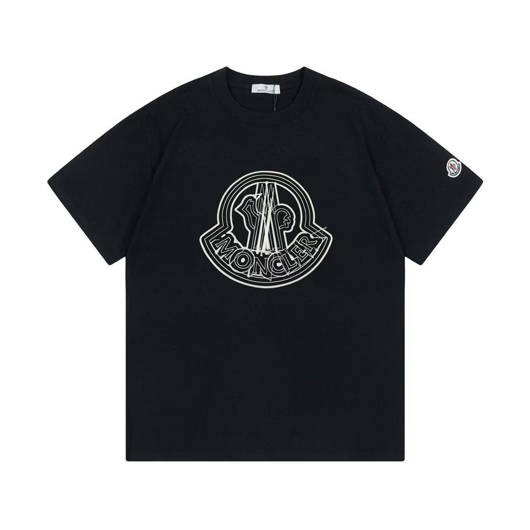 Moncler Black/White Cotton T-shirt