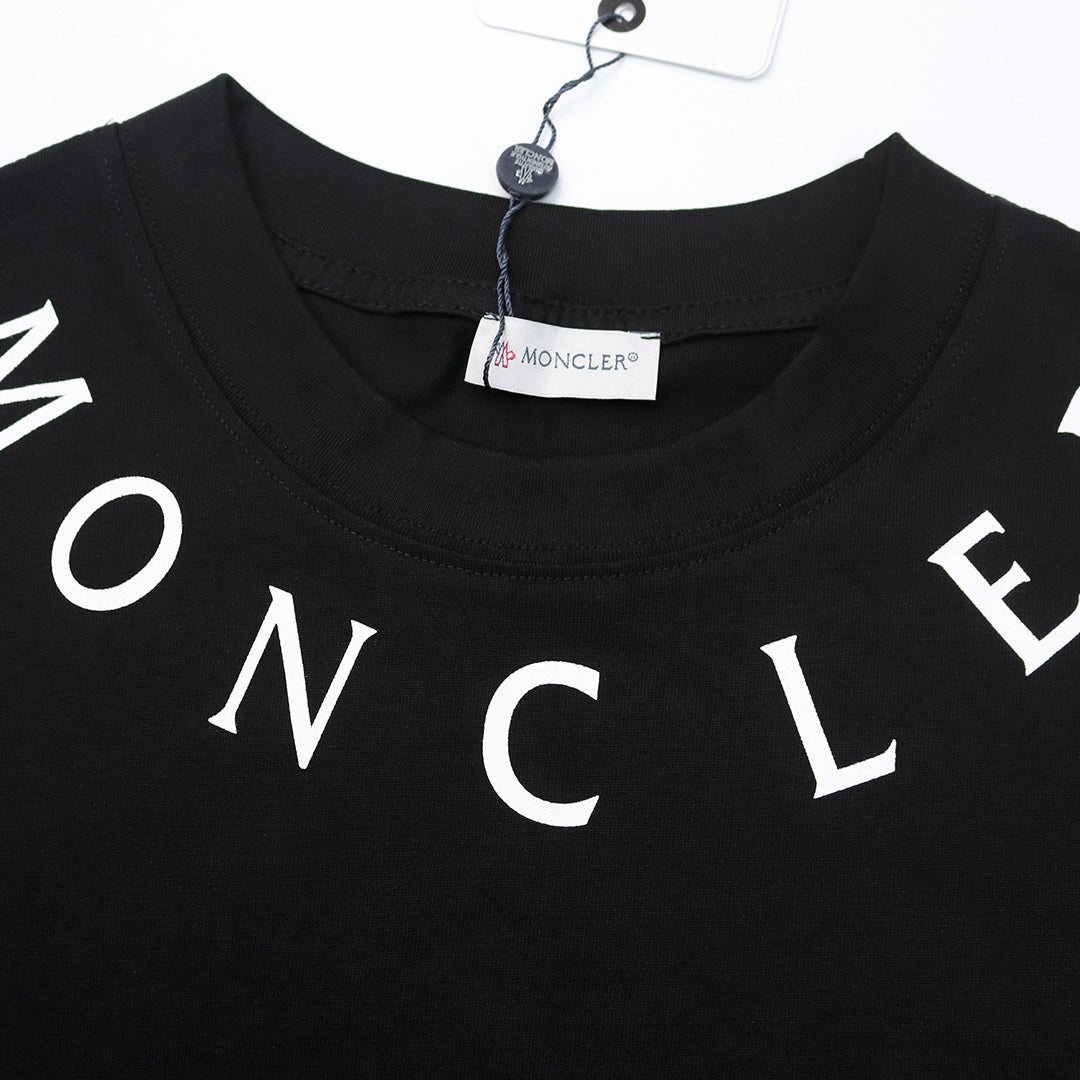 Moncler Black/White Cotton T-shirt
