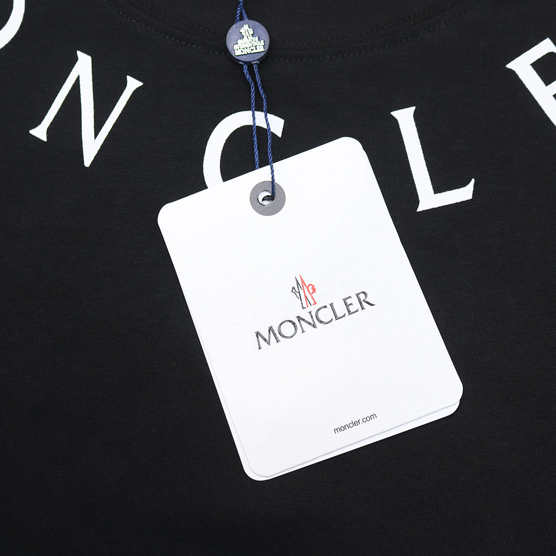 Moncler Black/White Cotton T-shirt