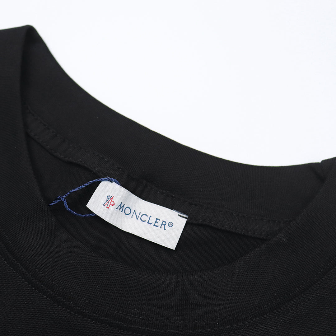 Moncler Black/White Cotton T-shirt