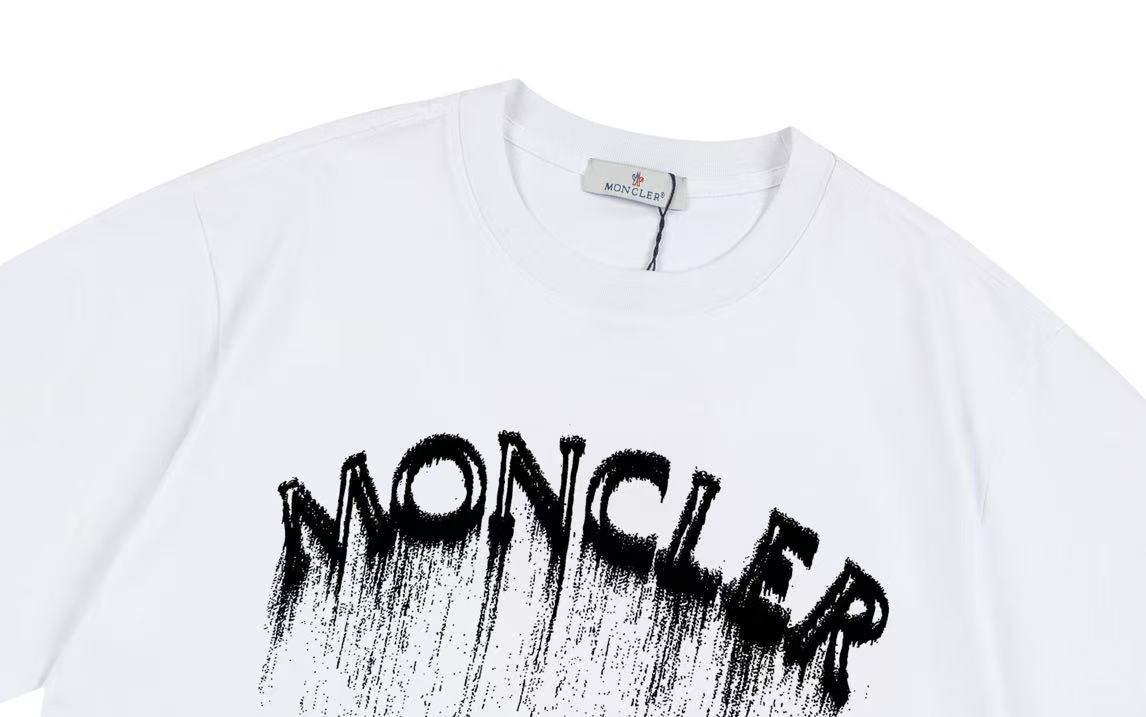 Moncler Black/White Cotton T-shirt