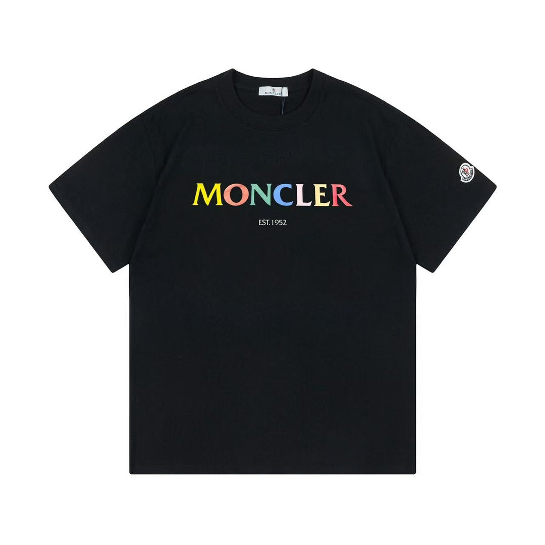 Moncler Black/White Cotton T-shirt