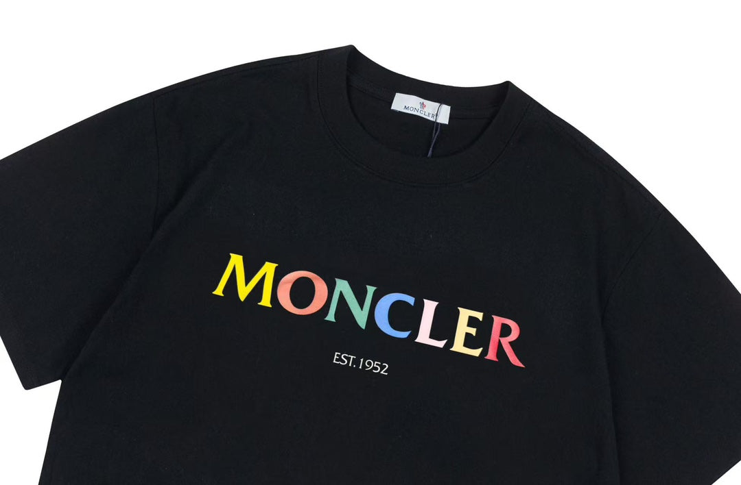 Moncler Black/White Cotton T-shirt