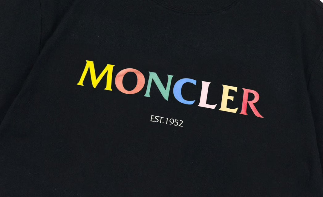 Moncler Black/White Cotton T-shirt