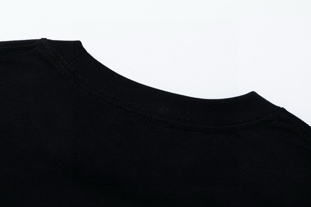 Moncler Black/White Cotton T-shirt
