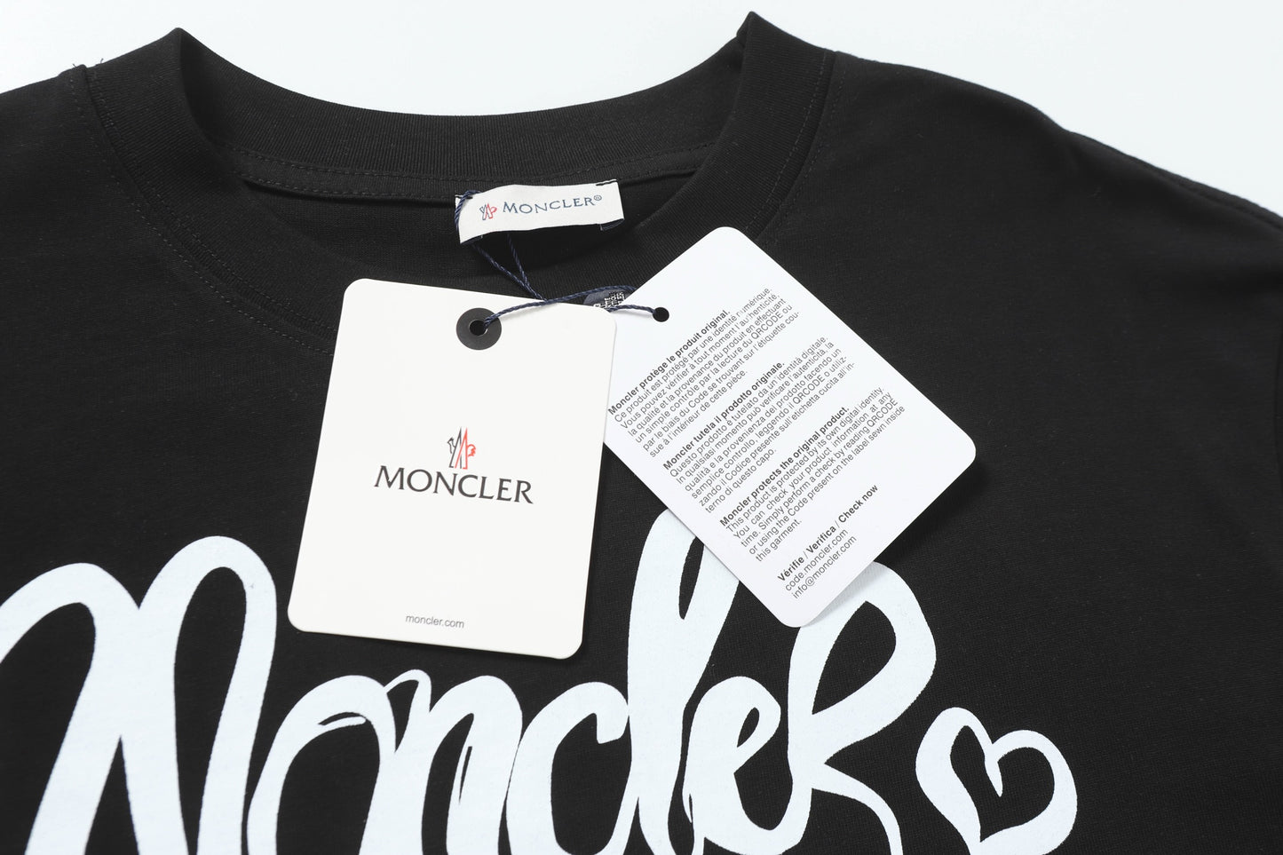 Moncler Black/White Cotton T-shirt