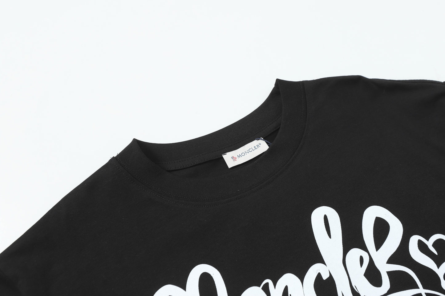 Moncler Black/White Cotton T-shirt