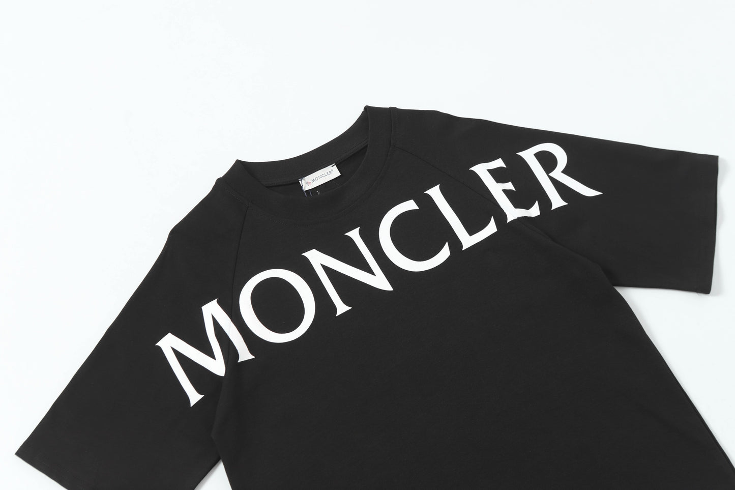 Moncler Black/White Cotton T-shirt