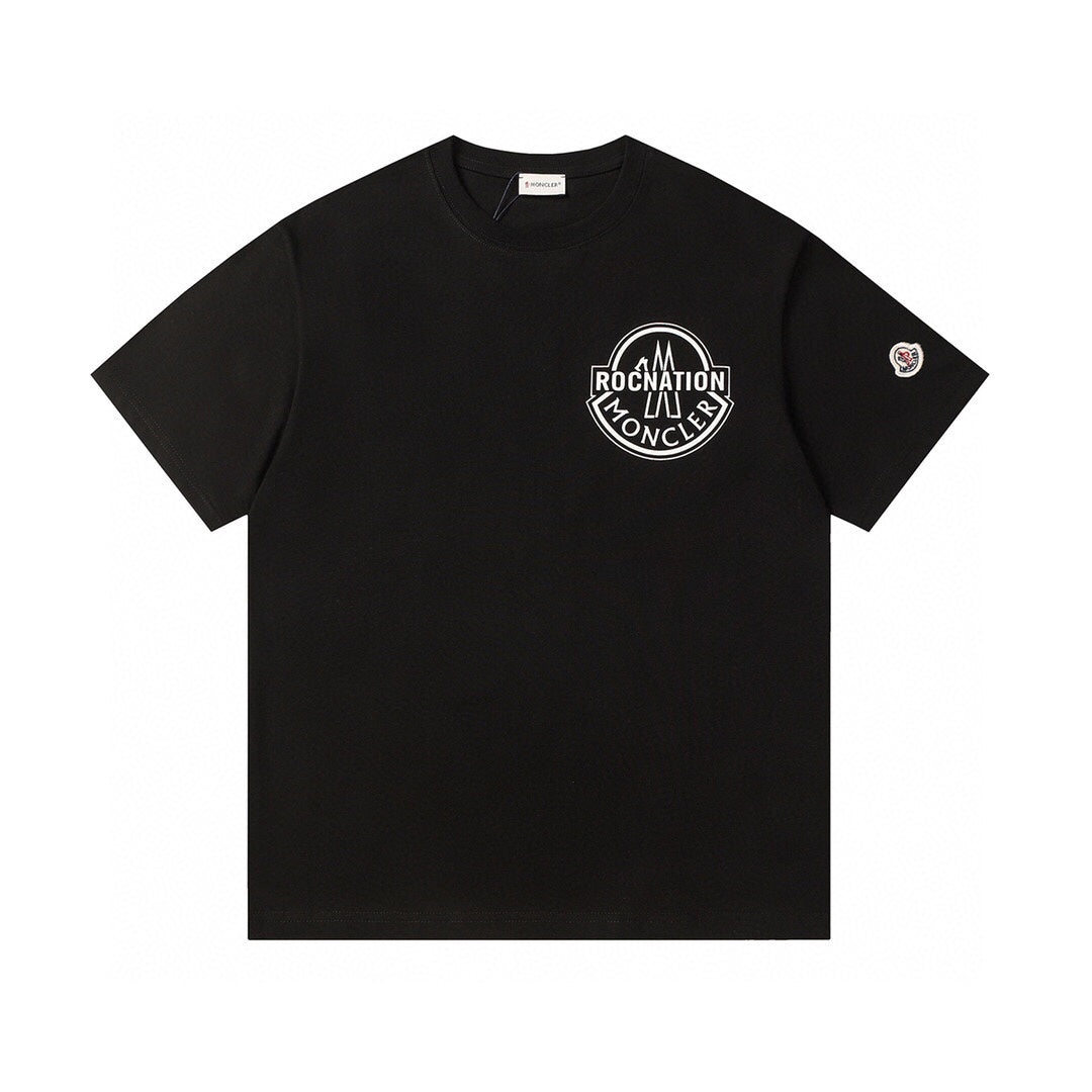 Moncler Black/White Cotton T-shirt