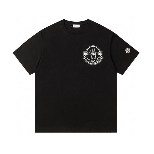 Moncler Black/White Cotton T-shirt