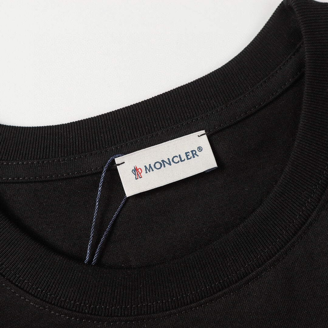 Moncler Black/White Cotton T-shirt
