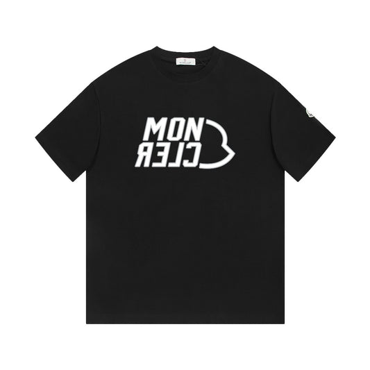 Moncler Black/White Cotton T-shirt