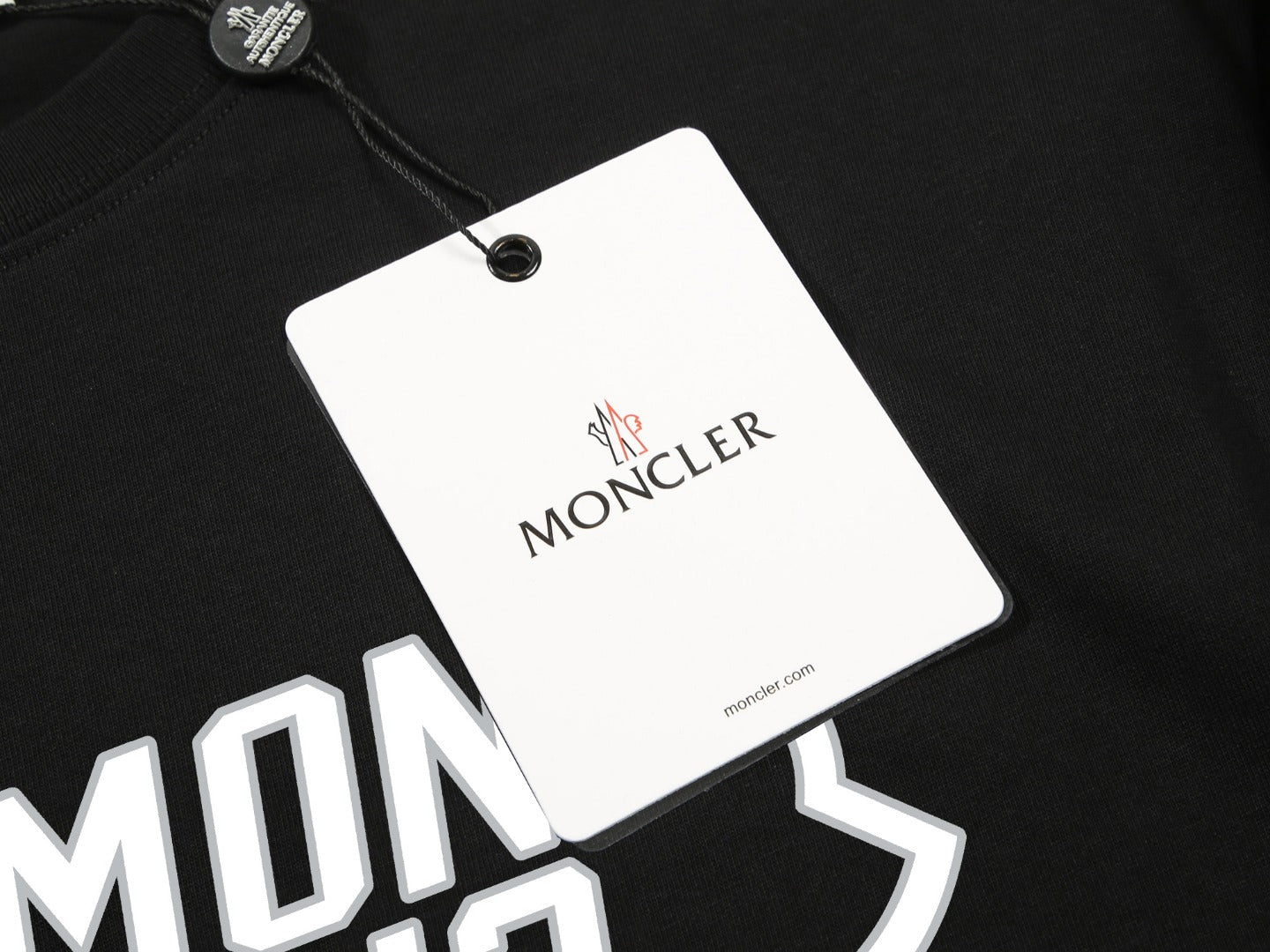 Moncler Black/White Cotton T-shirt