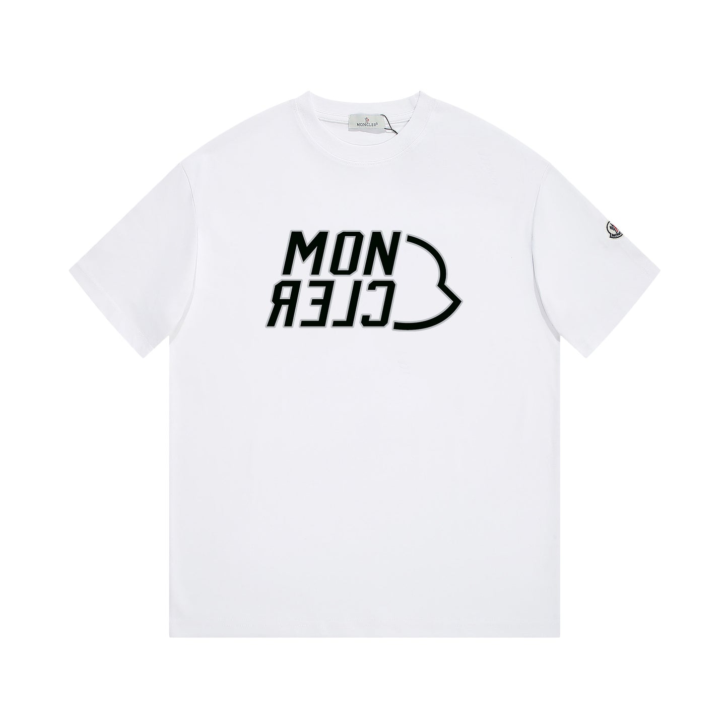 Moncler Black/White Cotton T-shirt