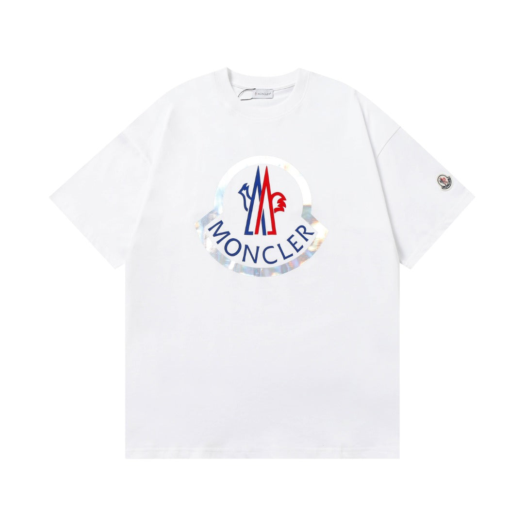 Moncler Black/White Cotton T-shirt