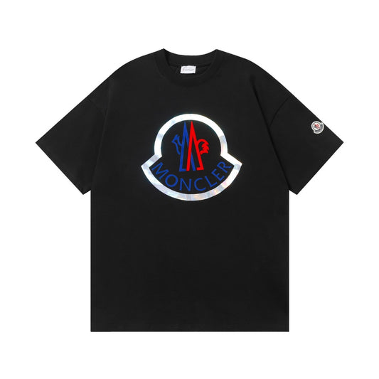 Moncler Black/White Cotton T-shirt
