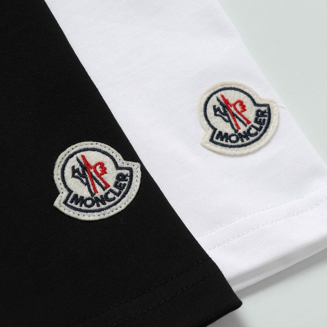 Moncler Black/White Cotton T-shirt