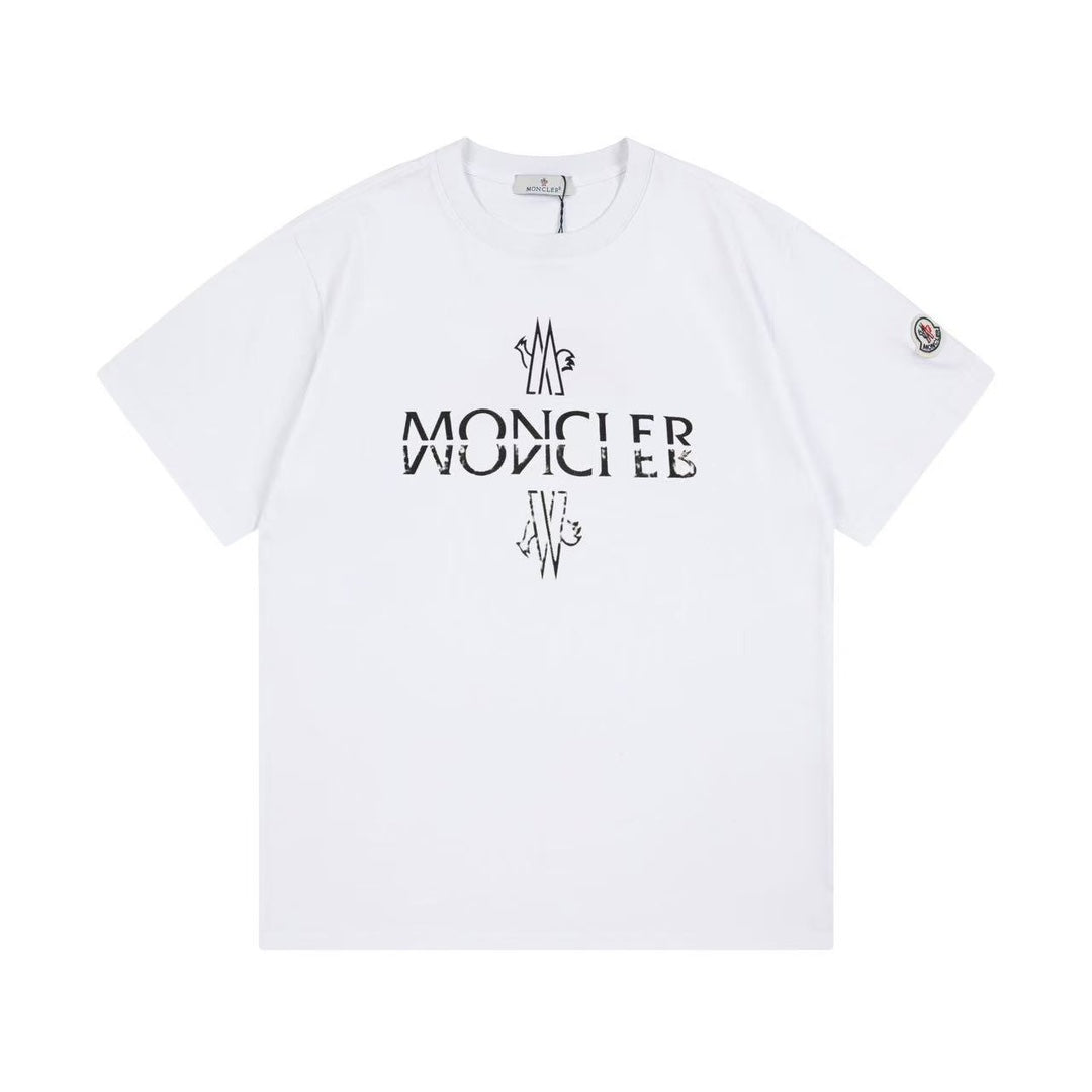 Moncler Black/White Cotton T-shirt