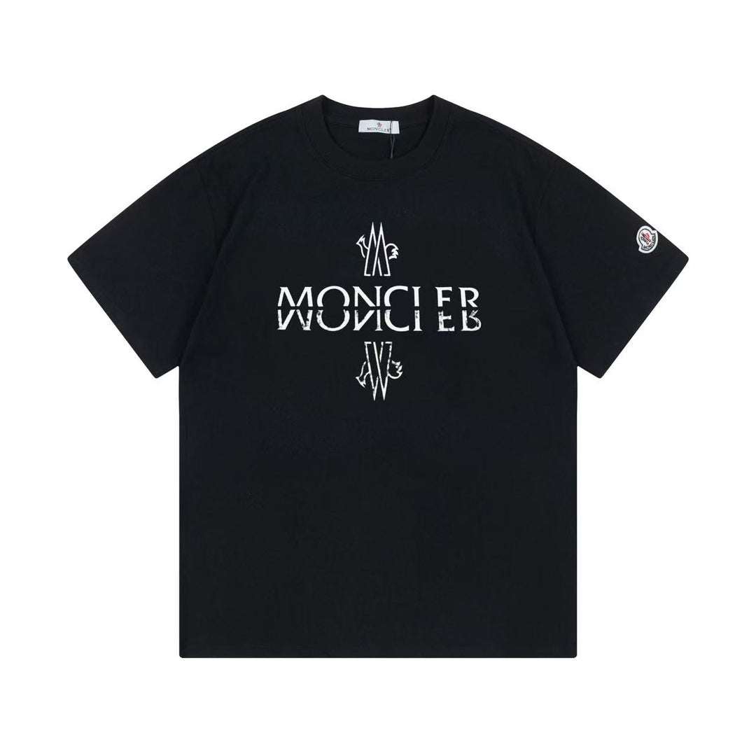 Moncler Black/White Cotton T-shirt