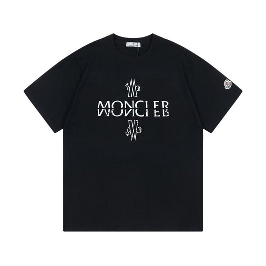 Moncler Black/White Cotton T-shirt