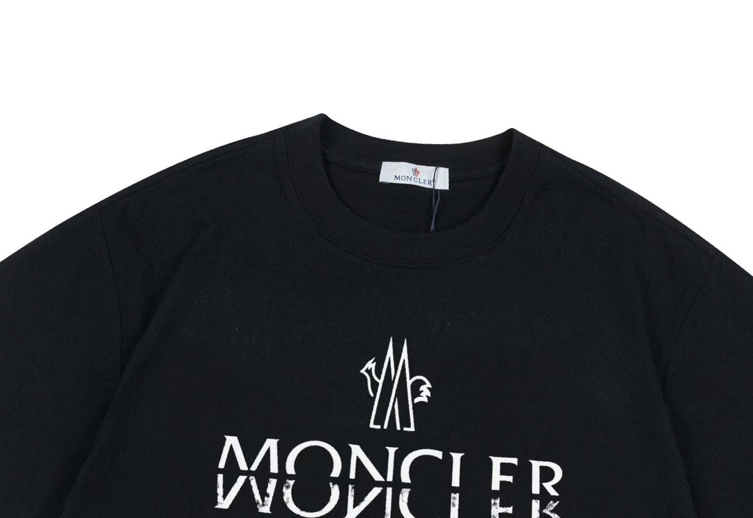 Moncler Black/White Cotton T-shirt