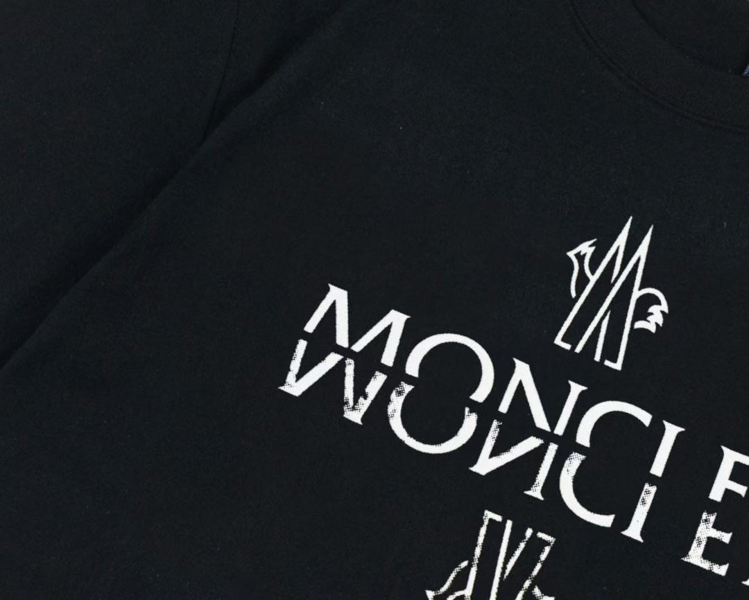 Moncler Black/White Cotton T-shirt