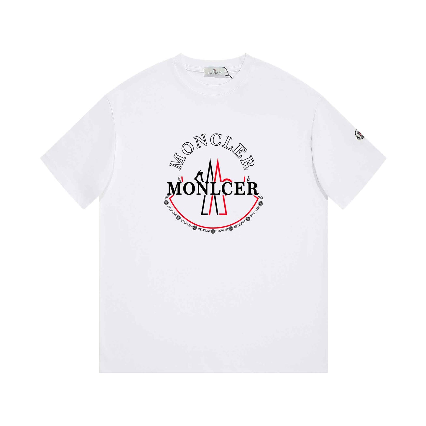 Moncler Black/White Cotton T-shirt