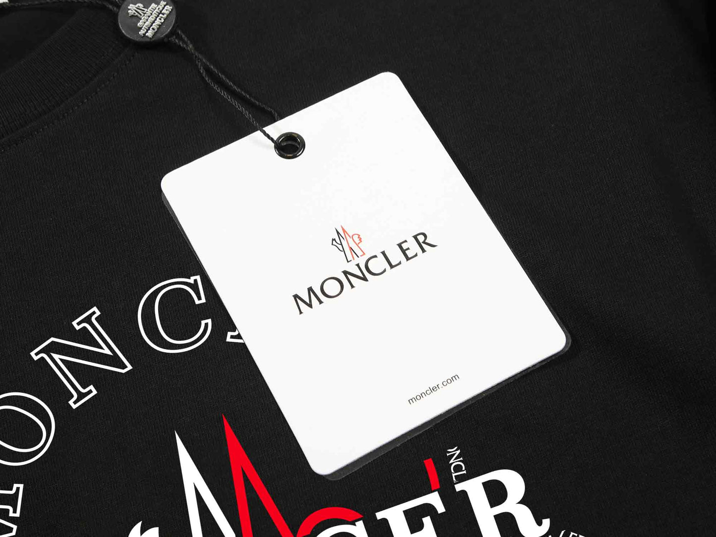Moncler Black/White Cotton T-shirt