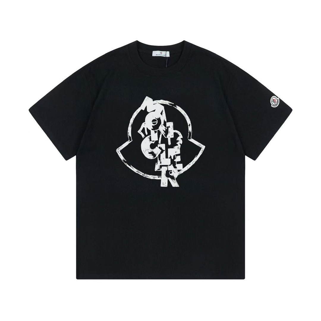 Moncler Black/White Cotton T-shirt