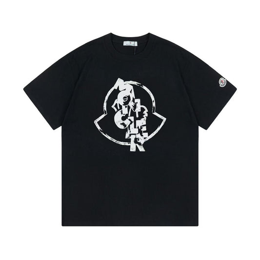 Moncler Black/White Cotton T-shirt