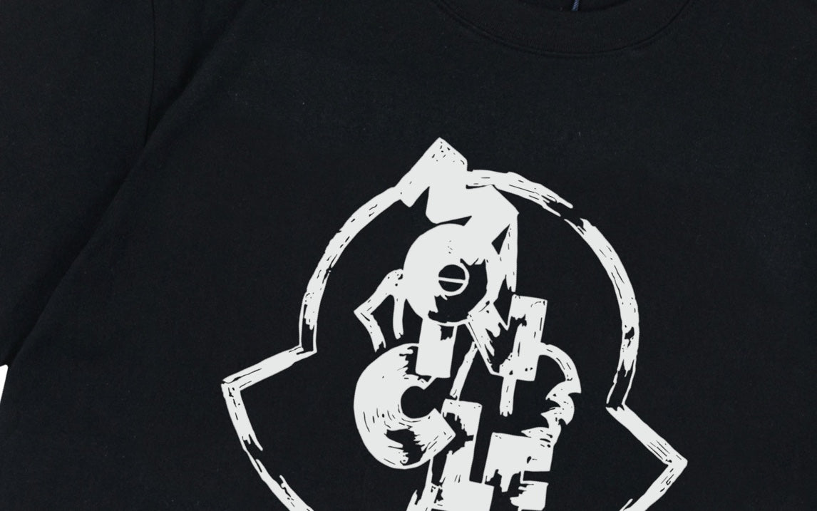Moncler Black/White Cotton T-shirt