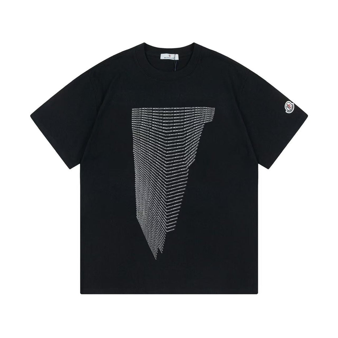Moncler Black/White Cotton T-shirt
