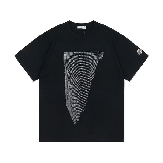 Moncler Black/White Cotton T-shirt