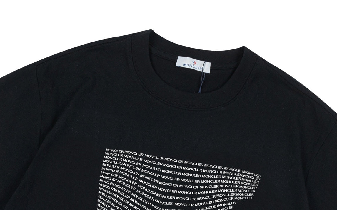 Moncler Black/White Cotton T-shirt