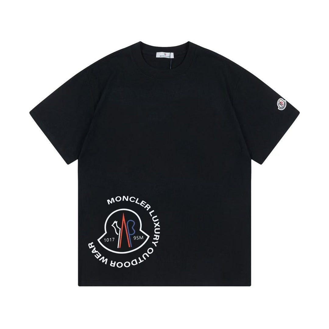 Moncler Black/White Cotton T-shirt