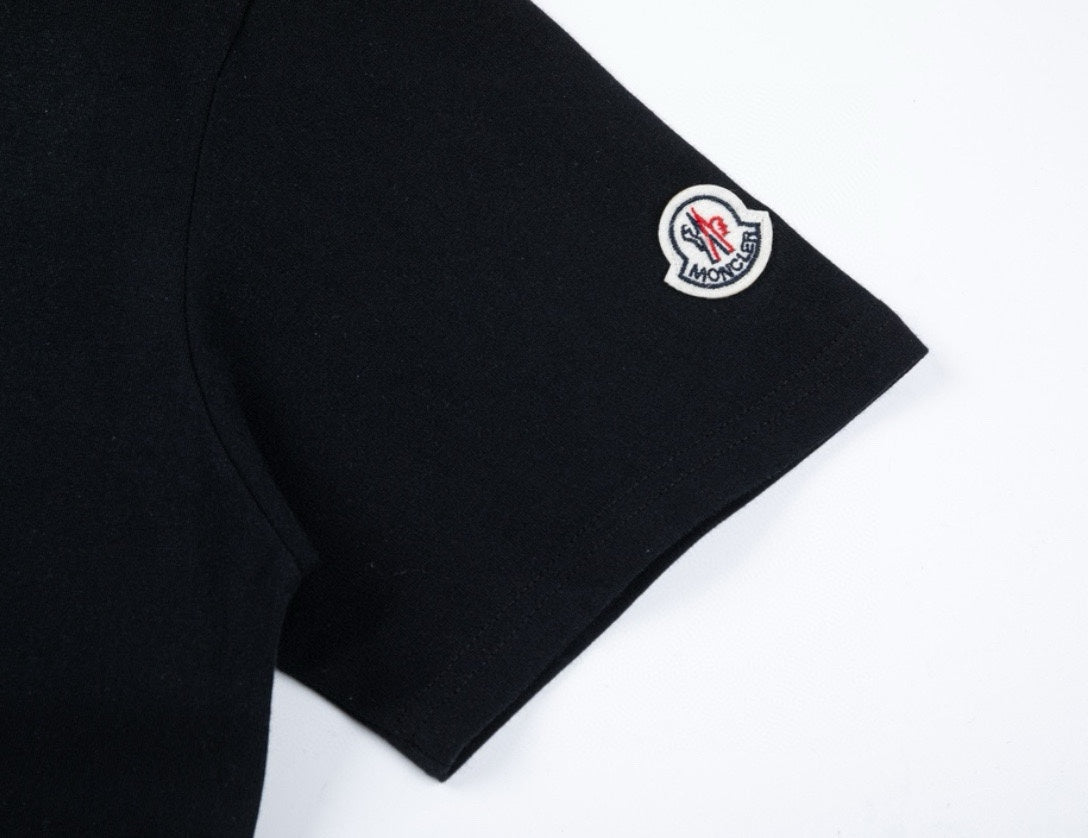 Moncler Black/White Cotton T-shirt