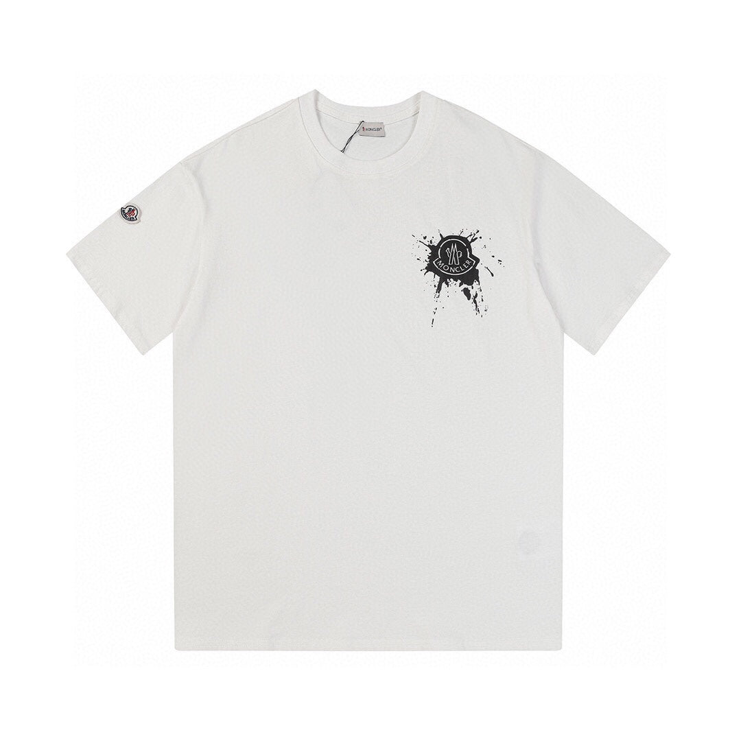 Moncler Black/White Cotton T-shirt
