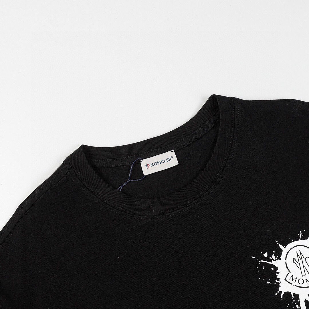 Moncler Black/White Cotton T-shirt